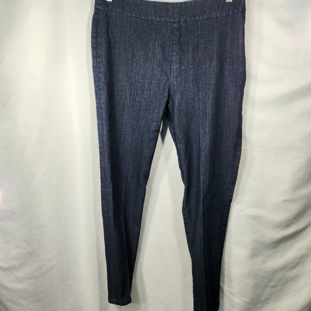 Dana Buchman Blue Side Zipper Cotton Blend Pants Size 10